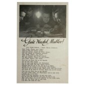 Feldpostkarte aus der Serie - Soldatenlieder: Gute Nacht, Mutter
